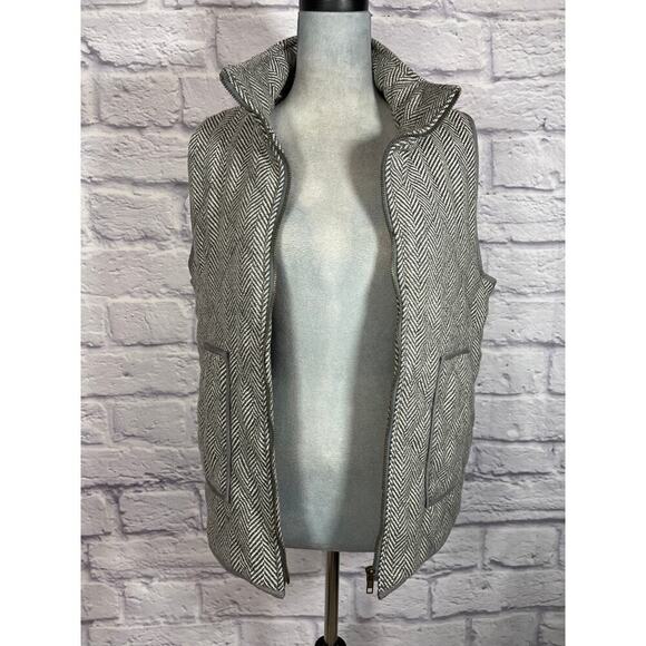 Wishlist wool blend quilted vest with herringbone design - Picture 2 of 10